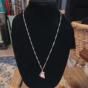 Handmade Maine Seaglass Pottery Necklace